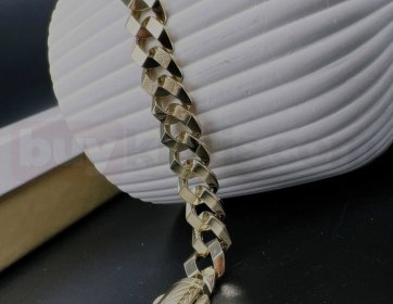 Kalın Örgü Formlu Altın Bileklik