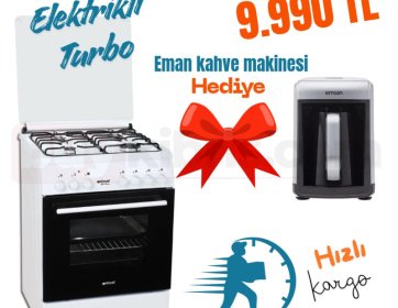 İtimat Tam Boy Ocak + Emsan Kahve Makinesi Hediye! Sadece 9.990 TL