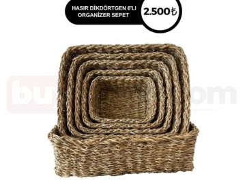 HASIR DİKDÖRTGEN 6'LI ORGANİZER SEPET