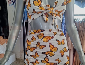 Kelebek Desenli Bağlamalı İkili Takım