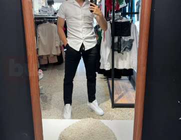 Siyah Dar Paça Jogger Pantolon