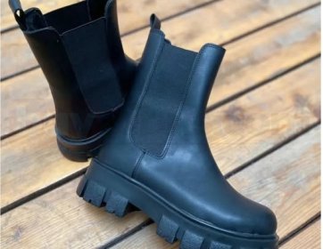 Siyah Kalın Taban Kadın Bot