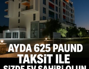 Gemikonağı Lefke’de Satılık Deniz Manzaralı 2+1 Sıfır Daire – Aylık 625 £ Taksitle, Faizsiz, Full Eşyalı, Anında Tapu