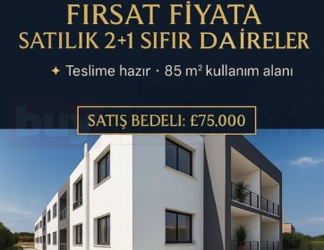 📌 Bulunmaz Fiyatta Zemin Kat 📍Lefkoşa Alayköy’de  Satılık 2+1 Sıfır Daireler