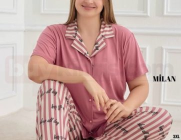Mihra, büyük beden pijama takımı 