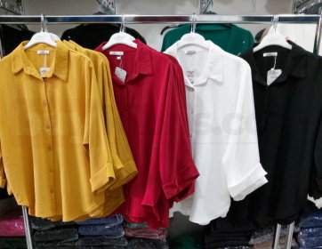 Kadın Salaş Kesim Uzun Kollu Gömlek