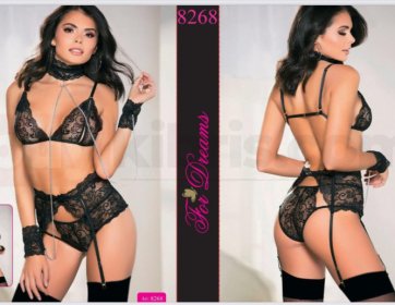 Kadın fantazi siyah giyim