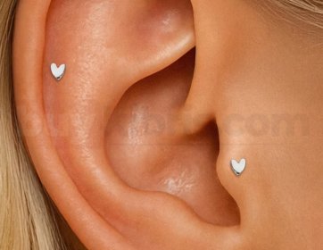 Yeni kalp küpe çifti 