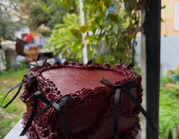 Bordo Şık Tasarım Pasta