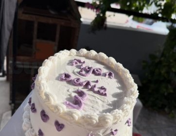 Mor Kalpli 3 Yaş Doğum Günü Pastası