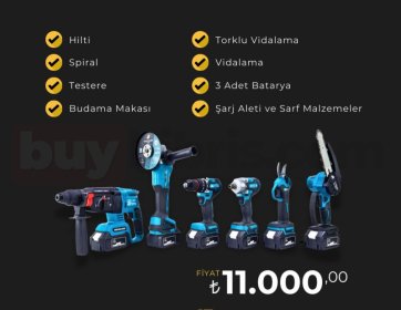 Dawreek 6’lı Profesyonel Şarjlı Set