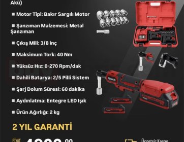 Assur Şarjlı Kalem Somun Sökme 21V