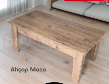 Doğal Ahşap Orta Sehpa Fırsat Ürünü