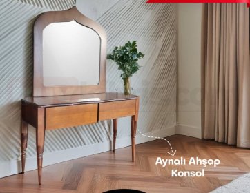 Aynalı Ahşap Konsol Fırsat Ürünü