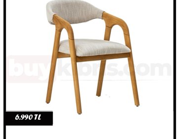 Ahşap Gövdeli Ergonomik Kollu Sandalye