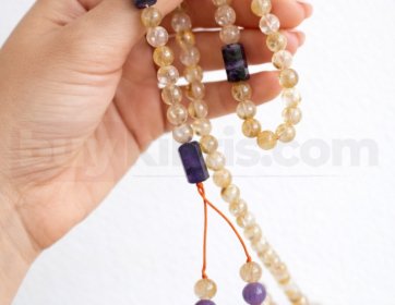 Ametist ve sitrin 99’luk tesbih