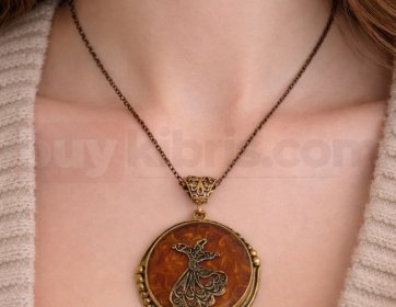 Mevlana detaylı kolye