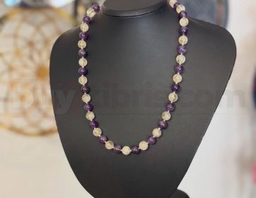 Ametist & Sitrin Birleşimi Kolye