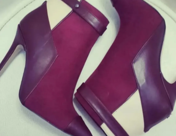 Mor Kadın Topuklu Bot