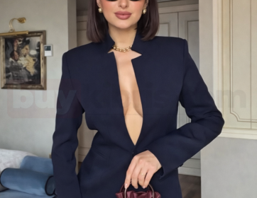 Kadın Lacivert Blazer Elbise