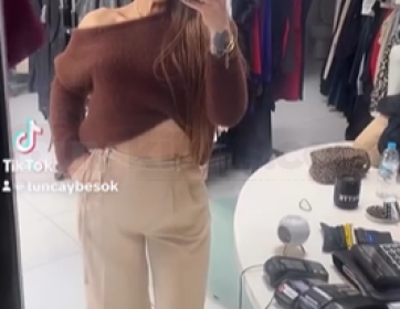 Kahverengi Asimetrik Triko 