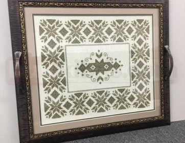 El İşçiliği Desenli Servis Tepsisi Çerçeve