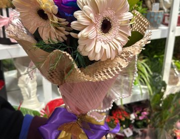 Papatyalı Renkli Buket