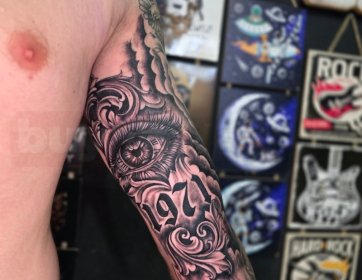 Realistik Göz & Sanatsal Kol Dövmesi