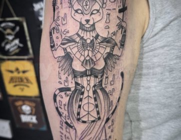 🐱 Mistik Anubis Kedi Dövmesi