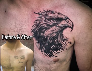 Cover-Up Kartal Dövmesi (Öncesi & Sonrası)