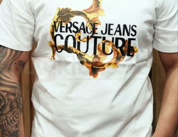 Beyaz Baskılı Erkek Tişört