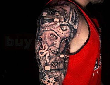 Kadın Figürü Kol Dövmesi