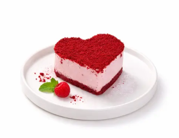 Frambuazlı kalpli Velvet Pasta