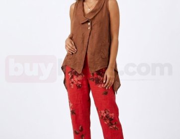 Şık Bluz & Desenli Pantolon Kombini