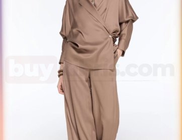 Bej Salaş Takım (Bluz & Pantolon)