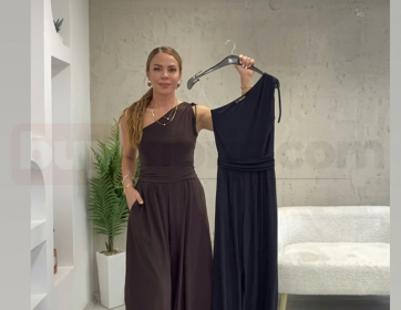 Sandy Tek Omuz Wide-Leg Tulum