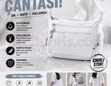 Kıbrıs Su Geçirmez Çapraz Çanta – Günlük Kullanım İçin Hafif ve Çok Bölmeli Çanta