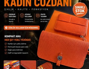 Kıbrıs Kadın Cüzdanı – Şık ve Çok Bölmeli Premium Deri Cüzdan Modeli