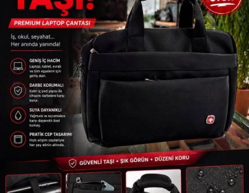 Kıbrıs Laptop Çantası – Suya Dayanıklı Premium Bilgisayar Çantası
