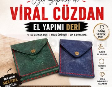 Kıbrıs El Yapımı Deri Cüzdan – Kişiye Özel Premium Cüzdan Modeli