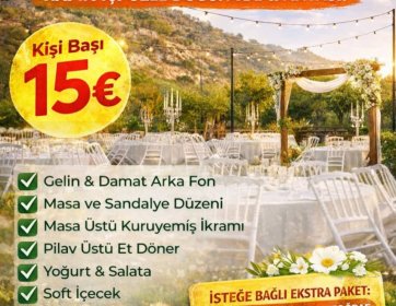 Kıbrıs Green Hill Kır Düğün Salonu Hafta İçi Düğün Kampanyası