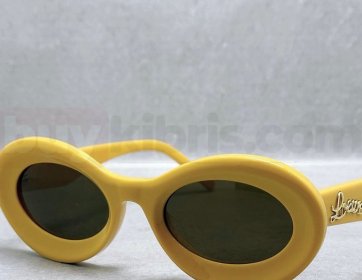 Sarı Oval Retro Güneş Gözlüğü ile Enerjik ve İkonik Stil