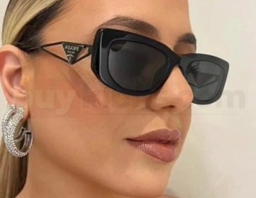 Minimal Prada Siyah Kadın Güneş Gözlüğü