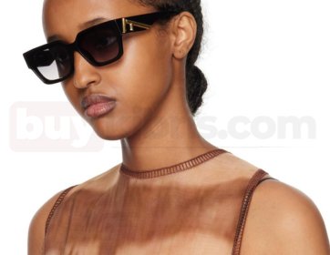 Fendi Siyah Geometrik Kadın Güneş Gözlüğü Modeli