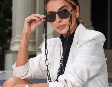 Fendi Zincir Detaylı Siyah Kadın Güneş Gözlüğü
