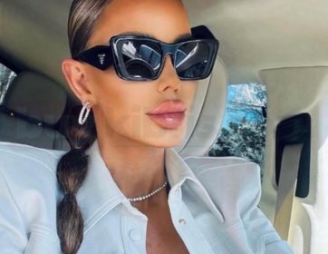 Prada Büyük Çerçeve Kadın Siyah Güneş Gözlüğü