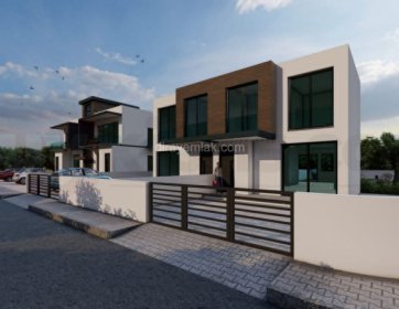 Lefkoşa Batıkent'te türk koçanlı,bahçeli ikiz villalar !