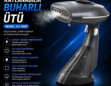Katlanabilir Buharlı Ütü (Model: DJ-10009)