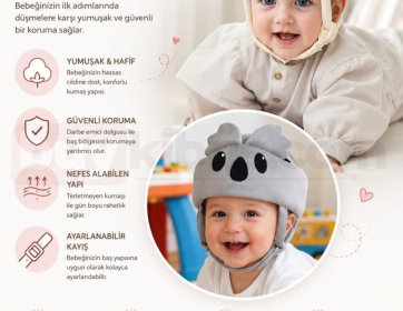 Hayvan Desenli Bebek Şapka