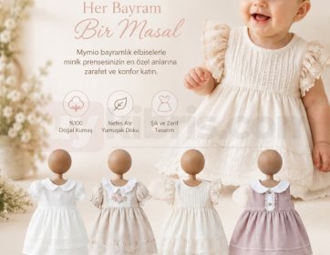 Beyaz Kız Bebek Elbisesi